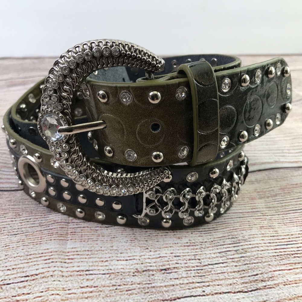 Blinged Out Ombré Patent Belt - Picture 4 of 14